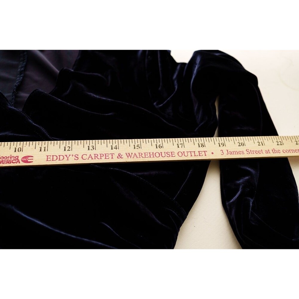 Dressbarn USA Dress 8 velvet purple maxi velour goth whimsygoth witchy Vintage - Picture 5 of 6